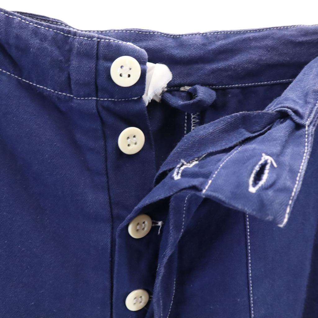 EURO WORK 90s Old Straight Pants Blue Button Fly Men's Used