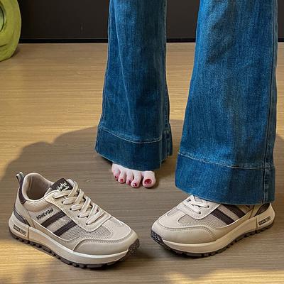 Новые папины кроссовки женские весенние студенческие спортивные кроссовки для бега повседневная обувь на высокой толстой подошве