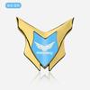 Haojiang Metal 3D Stereo Motorcycle Electric Vehicle New 2025 Shield Label Body Tail Box Front Modified Car Sticker