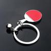 Zinc Zinc Zinc Alloy Mini Pingpong Bat Keyring Mini Table Tennis Key Chain  Key Decor