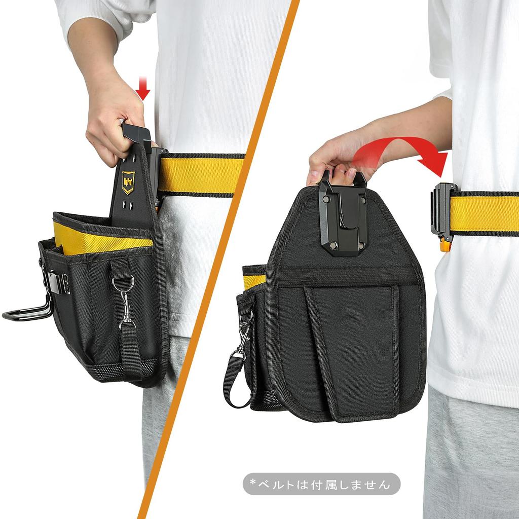 DIYPro Tool Electrician Tool Pouch with Belt Tool Organizer Belt Pouch for Carpenters Pouch, Clip, 22-Compartment - Heavy-Duty