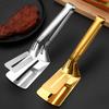 Stainless Steel Food Clip Hollow Long Anti-slip Handle Anti-scald Multifunctional Steak Meat Fish Frying Barbecue Serving Clamp Tong Spatula