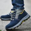Высококачественные мужские защитные ботинки, рабочие ботинки, обувь со стальным подноском, устойчивые к проколам, мужские ботинки, зимние ботинки, теплые защитные ботинки для мужчин, ботинки