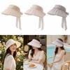 Open Top Design Wide Brim Hat Organza Mesh Beach Hat Foldable Sun Visor Hat  Beach Vacation