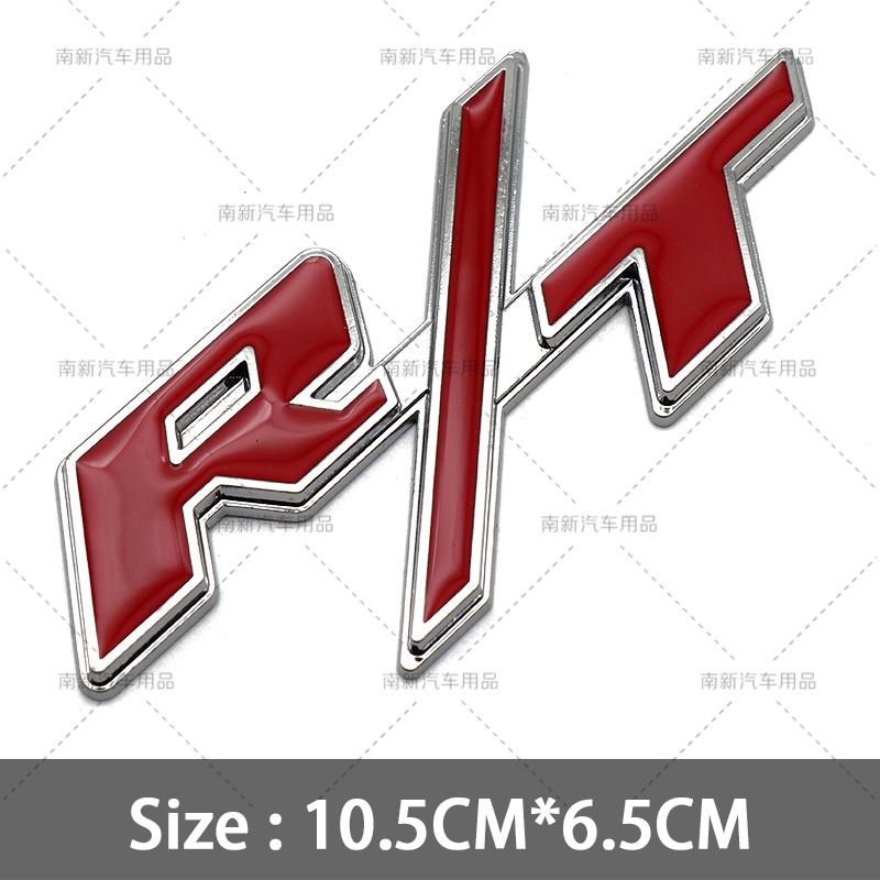 Metal RT Badge R/T Car Stickers Grill Emblem Rear Trunk Decal for Challenger Caliber Caravan Charger Magnum Avenger Accessories