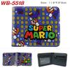 Super Mario Cartoon Full-Color Print Bi-Fold Wallet Anime Student Unisex Short Purse