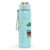 1PC Confetti Party Character Print 750ml Color Plastic Sports Water Bottle Leakproof Flip Straw Lid Suitable for Sports Office Home Use