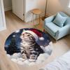 Круглый ковер с рисунком американской короткошерстной кошки, Ковер для гостиной, спальни, игровой комнаты, Нескользящий коврик для пола, Праздничные подарки и подарки на день рождения.
