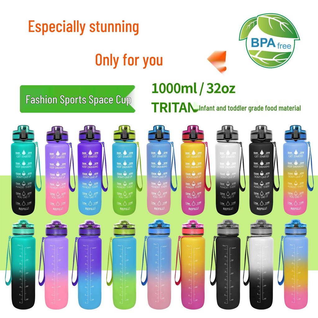 1000ml High-Temperature Tritan Sports Water Bottle