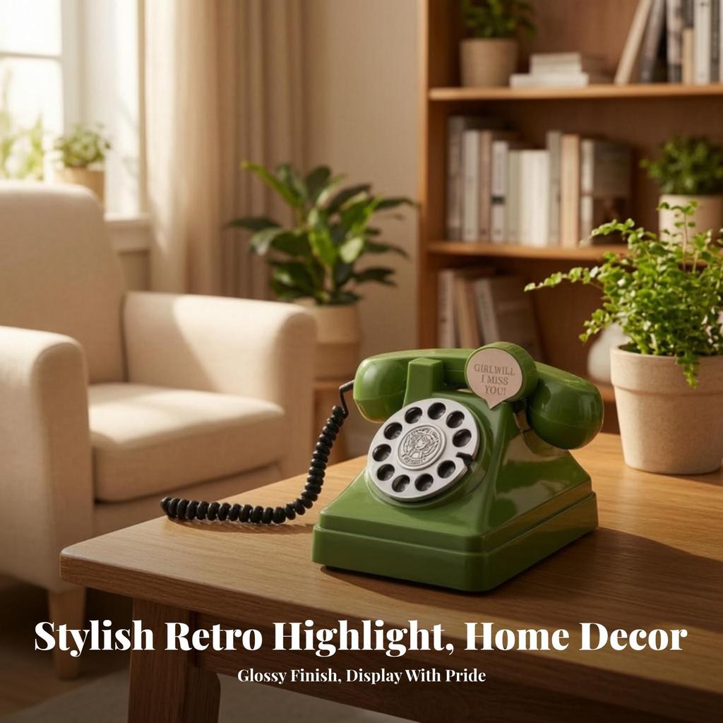 Nostalgic Retro Phone Piggy Bank Classic Telephone Saving Fun