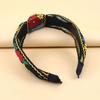 Ethnic Hair Hoop Decorative Boho Embroidery Headband Bohemian Hair Accessory Ethnic Embroidery Tape Headband For Weddings