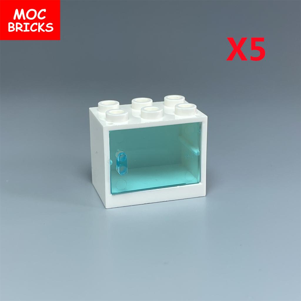 Коробка-шкафчик для кубиков MOC Контейнер 2x3x2 Шкафы Собираемые Частицы 4532 4533 Городской Дом Строительные Кирпичики Детали