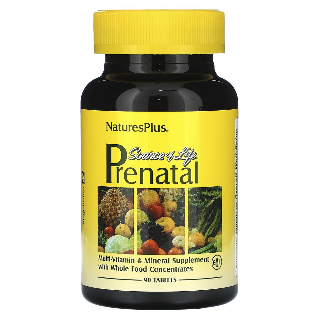 NaturesPlus Source of Life Prenatal, 90 Tablets