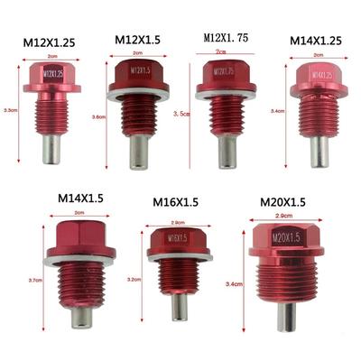 Высококачественная магнитная пробка для слива масла M12x1.5 M12x1.25 M14x1.5 и гайка для слива масла (Доступно множество цветов) ОДП12125/1215/1415