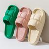 Women Bathroom Slippers Cloud Cushion Slides Summer Flat Sandals Thick Platform Shoes Man Indoor Non-Slip Flip Flops Couple Shoe