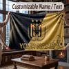 Custom Name Flannel Throw Blanket Anderlecht FC logo Pattern Warm Home Decoration