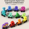 Деревянный магнитный набор с цифрами для детей раннего обучения для малышей, счет, строительство, образование Q9L9