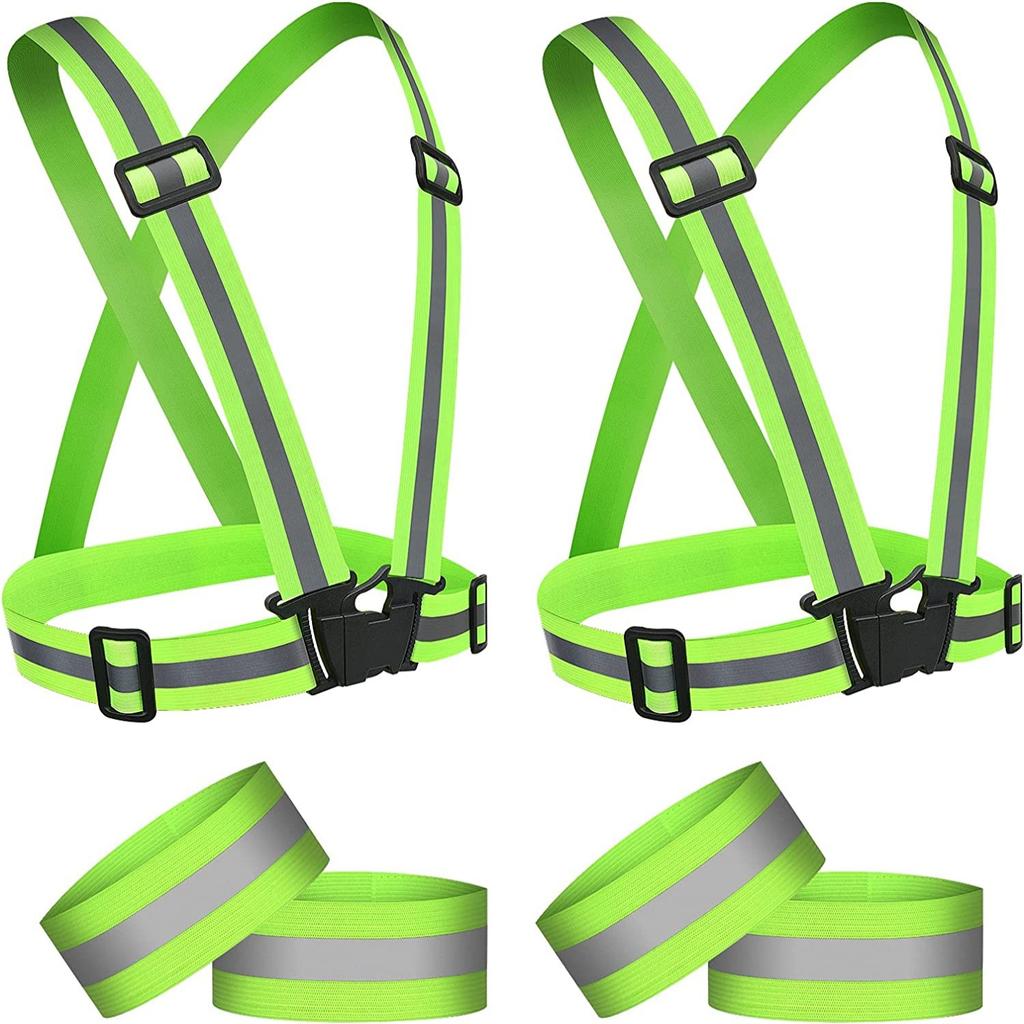 Highlight Reflective Straps Night Work Security Running Cycling Safety Reflective Adjustable Vest High Visibility Reflective