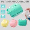 Силиконовая массажная расческа 2-в-1, щетка для мытья шампунем, новая щетка для купания домашних животных, очищает волосы и грязь