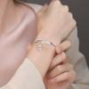 S999 Foot Silver Push Pull Bracelet Xiangyun Ping An Bracelet with National Style Design Sense New Chinese Solid Bracelet