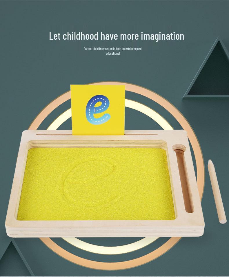 Montessori Sand Table for Kids: Numbers & Letters Writing Practice, Drawing, and Parent-Child Learning Tool