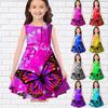 Girls 3D Heart Butterfly Kids Girl Party Sleeveless Princess Dress Tank for Girl Over Four Years