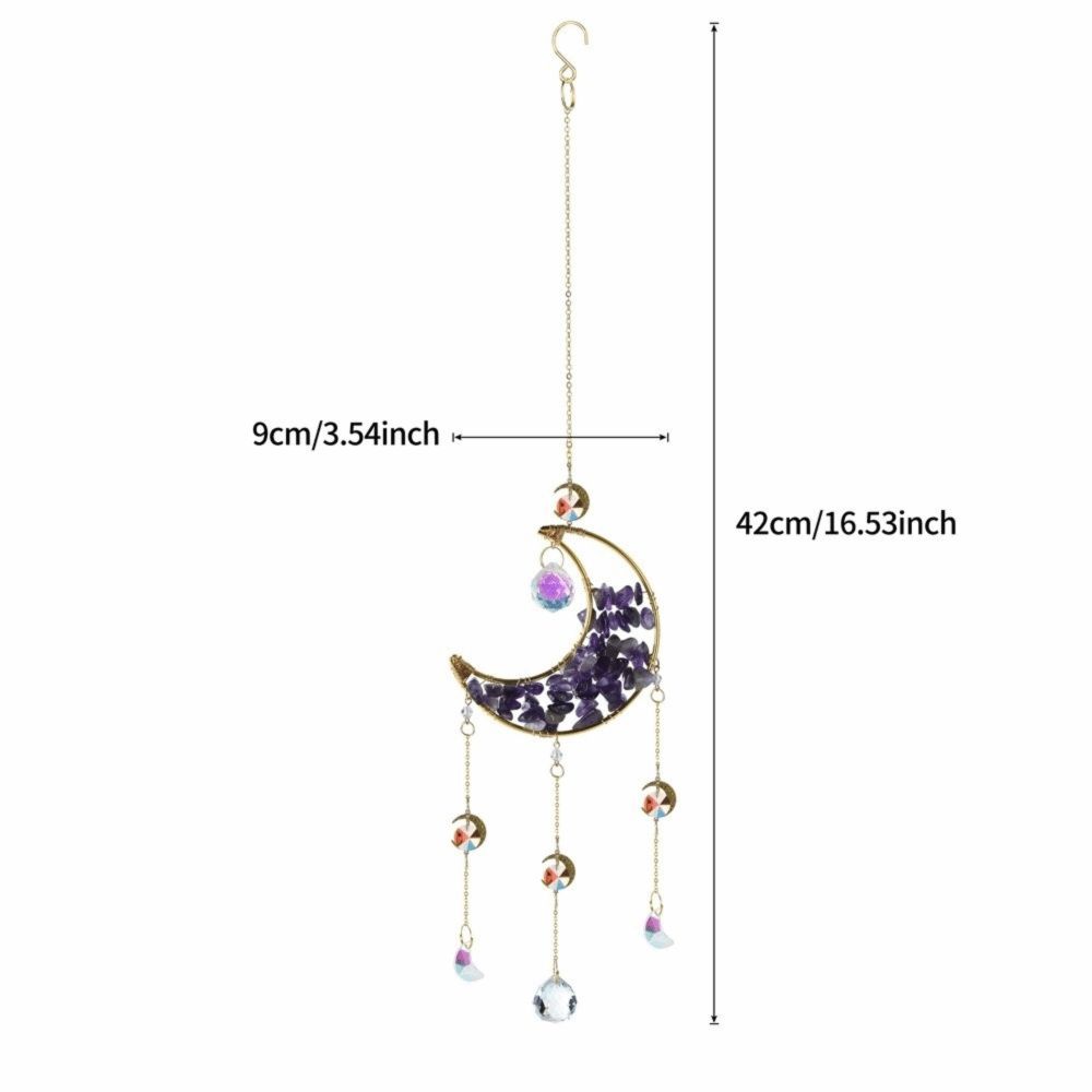 Crystal Sun Catcher Prism Colorful Wind Chimes Creative Moon Catchers Yard Garden Decor