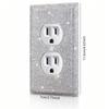 1pc Shiny Rhinestones Wall Plates Light Switch Wall Sticker, Decorative Cover Plate, Single Toggle Rhinestones Outlet Covers Wal