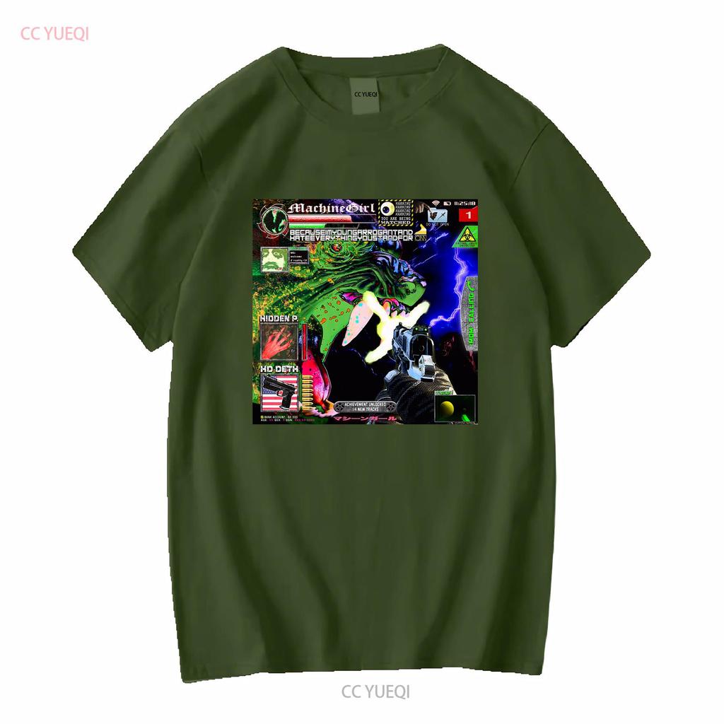 Machine Girl Because Im Young Arrogant And Hate Everything You Stand For Album T Shirt Breakcore Merch vintage Washed Casual