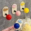 4Pcs Punch Free Wall Hooks Strong Load-bearing Creative Shape Self Adhesive Wall Mounted Clothes Key Towel Hangers