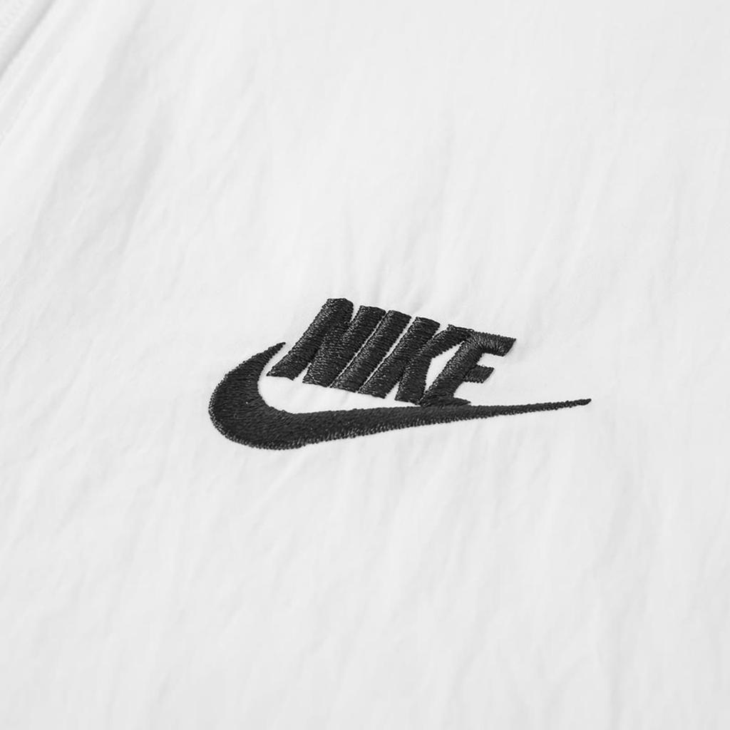 Nike Мужская куртка на молнии с воротником-стойкой и вышитым логотипом, белая AJ2696-100