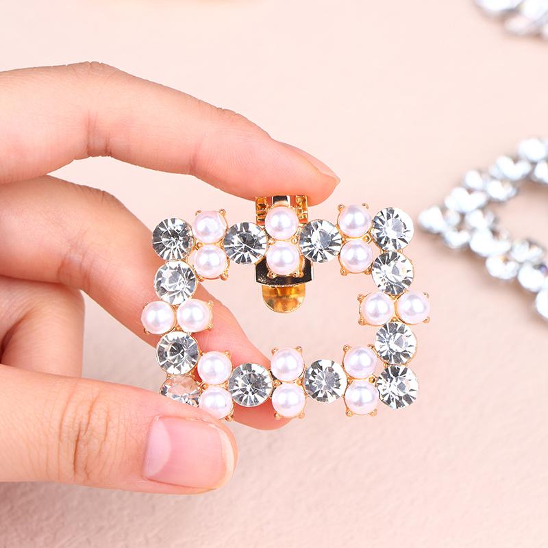 1Pc Bag Pendant Brooch Wedding Bride Accessories Shiny Shoes Decorations Clip Women High Heel Charm Buckle