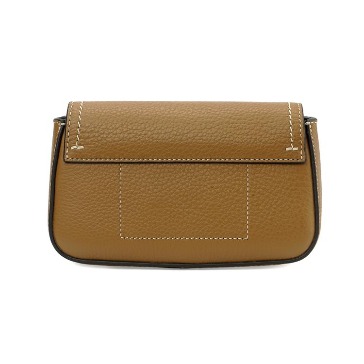 Tory Burch Miller Metal Double T Logo Flap Stitching Crossbody Bag Women handbags Brown 144020-202