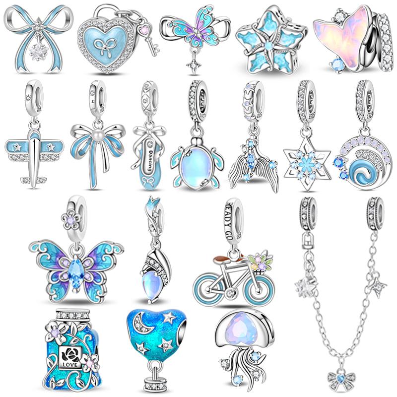 Медь Синий Фиолетовый Бутылочка для Духов Бабочка Звездное Небо Воздушный Шар Шармы Бусины Подходят для DIY Браслетов Ювелирные Изделия