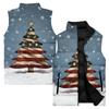 Men's Casual And Fashionable Sleeveless Vest, Solid-color Printed Cotton Jacket