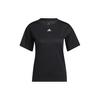 Adidas Logo Pattern Round Neck Short Sleeve T-Shirt Women T-Shirts Black H51184