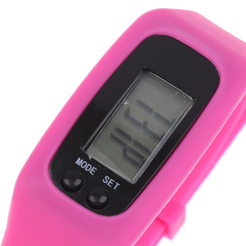 Светодиодный браслет-шагомер Часы-счетчик шагов 12/24-часовой дисплей времени Часы-счетчик шагов Силиконовый трекер шагов Фитнес-часы