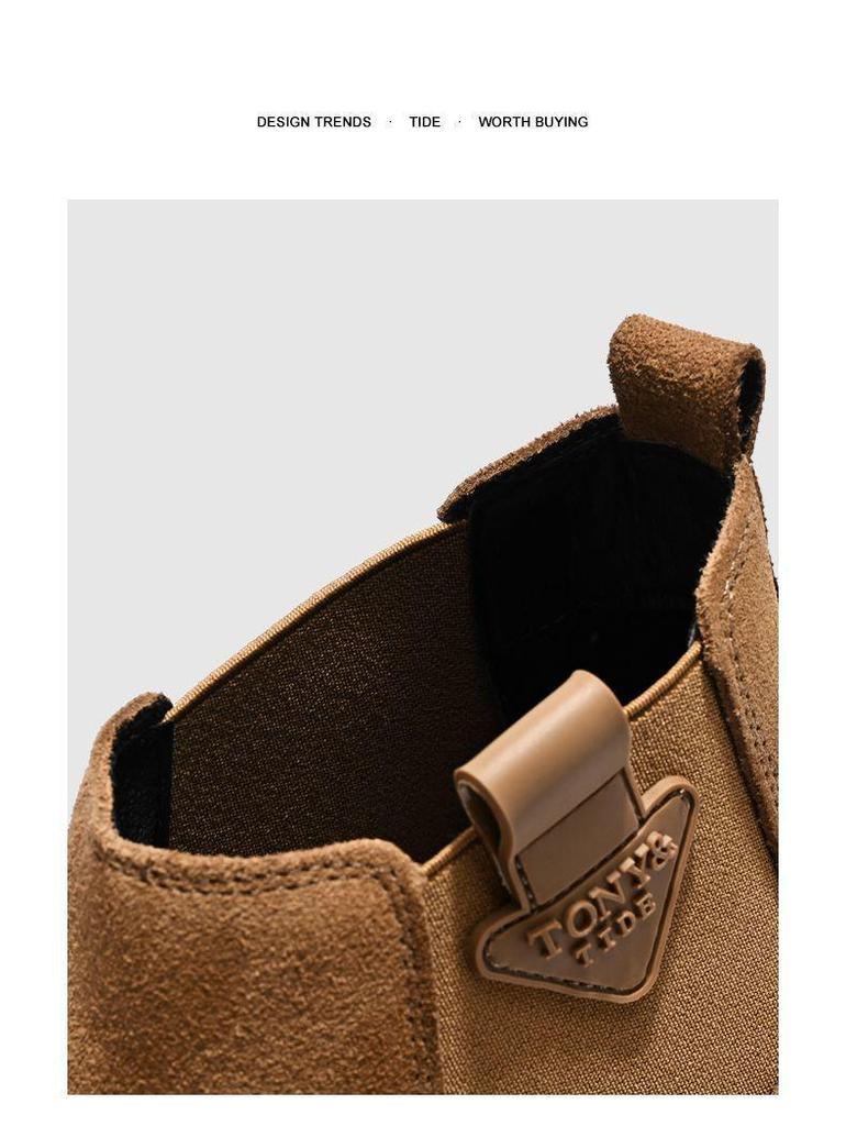 Мужские ретро кожаные ботильоны челси мартин с высоким голенищем, на одной молнии, на толстой подошве, универсальные для осени/зимы.