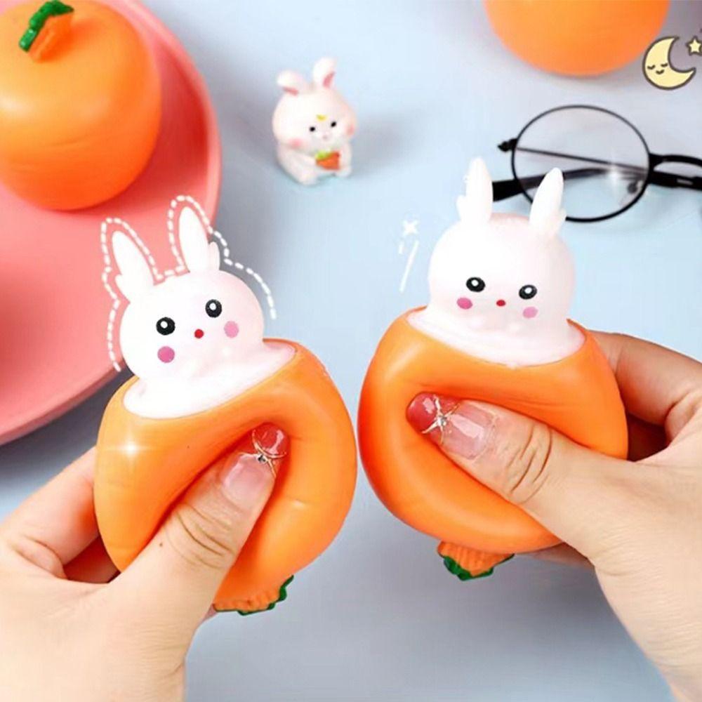 Сырная Мышь Pop Up Сжимаемые Игрушки Забавная Морковка Кролик Прятки Fidget Игрушки Лягушка Случайный Цвет Обманная Кукла для Детей Подарок для Детей