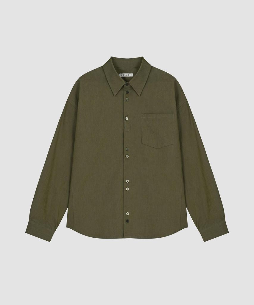 SENTAIR Curved Line Pigment Shirt_Khaki