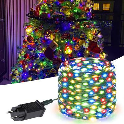10 м, 20 м, 30 м, 50 м, 100 м, сказочные гирлянды, 24 В, водонепроницаемый адаптер, адаптер для наружного рождественского сада, вечеринки, праздничное свадебное украшение с вилкой европейского стандарта