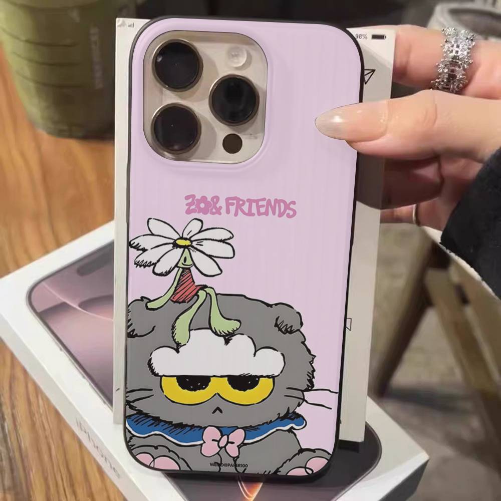 Милые друзья Z-ZO Для IPhone 17 16 15 14 13 12 11 Pro Max Plus Pro Прозрачный чехол для телефона Нескользящий корпус