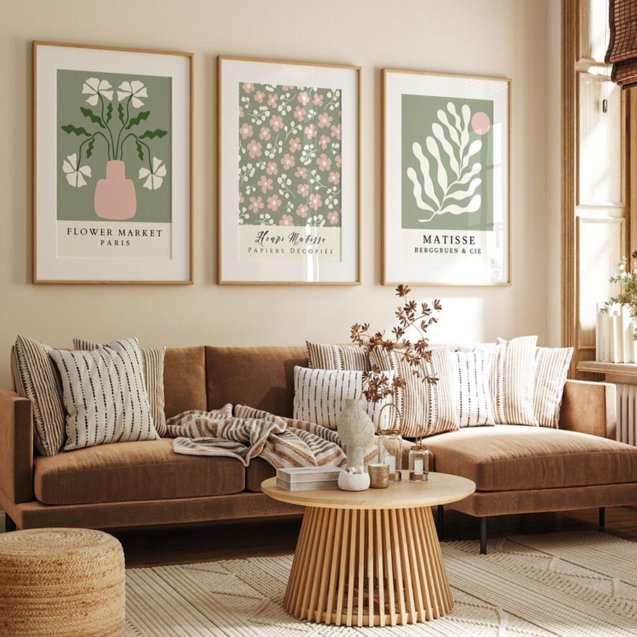 Матисс Ваза Лист Настенное Искусство Плакаты Холст Декоративная Печать Абстрактные Печати Скандинавские Фрески Гостиная Украшения Дома Картины