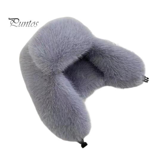 Женская зимняя шапка Lei Feng с полной защитой, пушистая, из искусственного меха, утолщенная, ветрозащитная, однотонная, для фотосъемки, для активного отдыха, головной убор