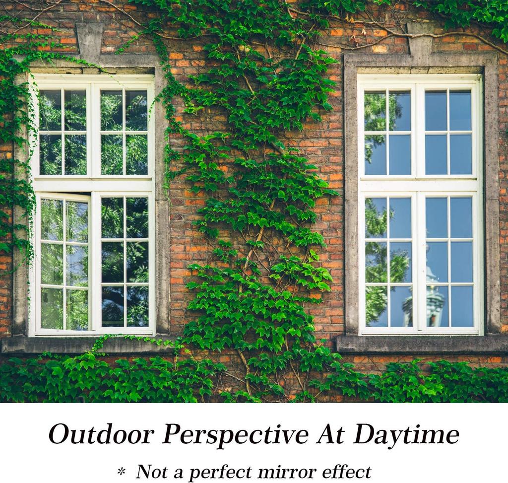 One Way Mirror Window Film Privacy Self-Adhesive Anti UV Heat Control Reflective Window Tint for Home Office Vinyl Silver