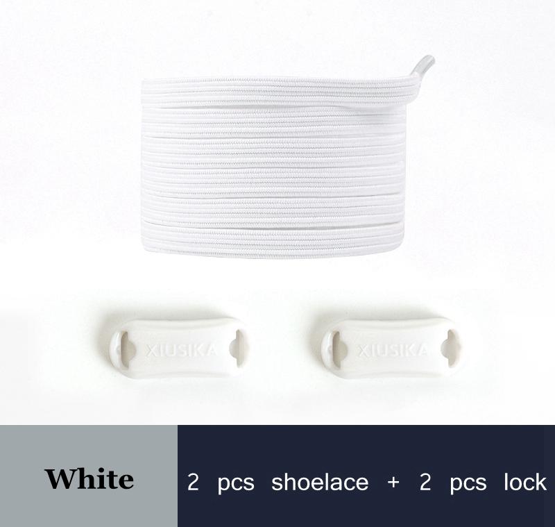 1 пара эластичных шнурков без завязывания для кроссовок, плоские шнурки без завязывания, шнурки с фиксатором для детей и взрослых