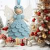 1/2 Sets DIY Crochet Angel Ornament Kit Beginners Handmade Angel Girl Decoration Yarn Craft Christmas Tree Hanging Crocheting Angel Doll Holiday Gift
