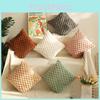 Pineapple Plush Lines Pillowcase Bedroom Imitation Rabbit Velvet Cushion Sofa