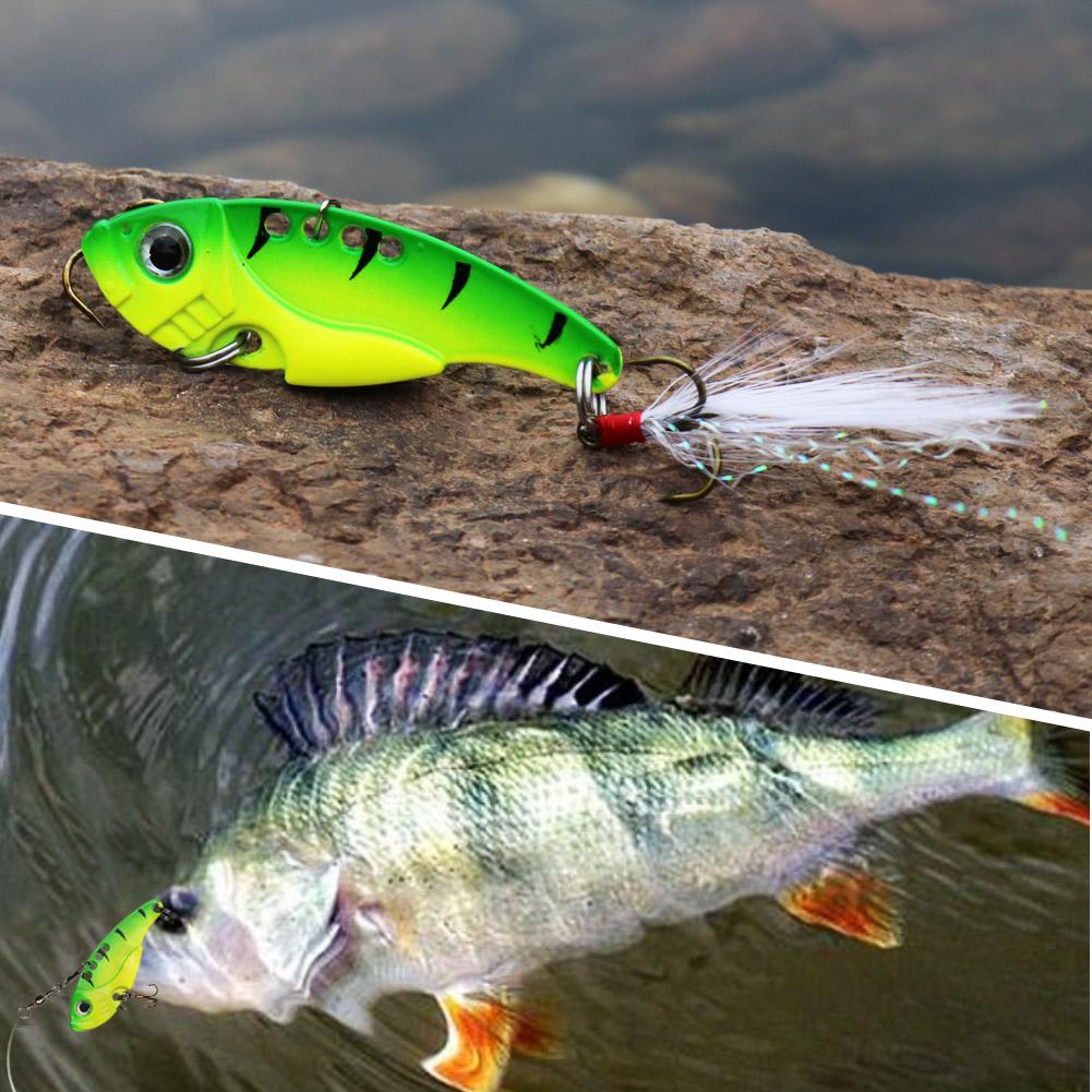 Рыболовная приманка Металлические приманки VIB Яркие 3D глаза Ложка Приманка Рыболовная приманка Окунь Искусственная жесткая приманка