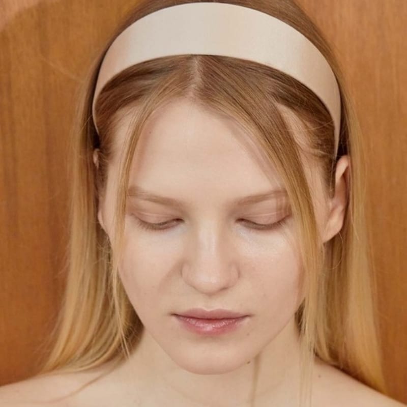 Хиш сатин лента- бежевый